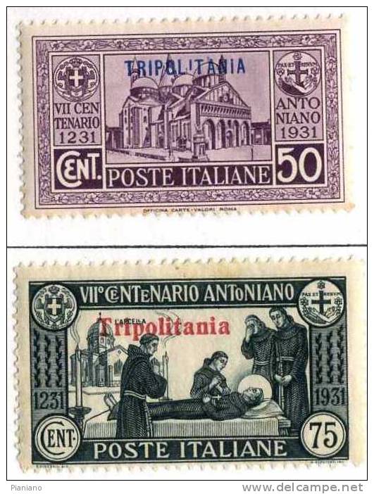 PIA - TRIPOLITANIA - 1931 : Sant' Antonio  -  (SAS 87-93) - Tripolitania