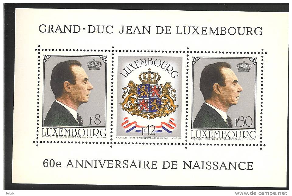 Luxembourg 1981 - Y&T BF 13 ** - 60e Anniversaire De Naissance Du Grand-Duc Jean De Luxembourg - Blokken & Velletjes
