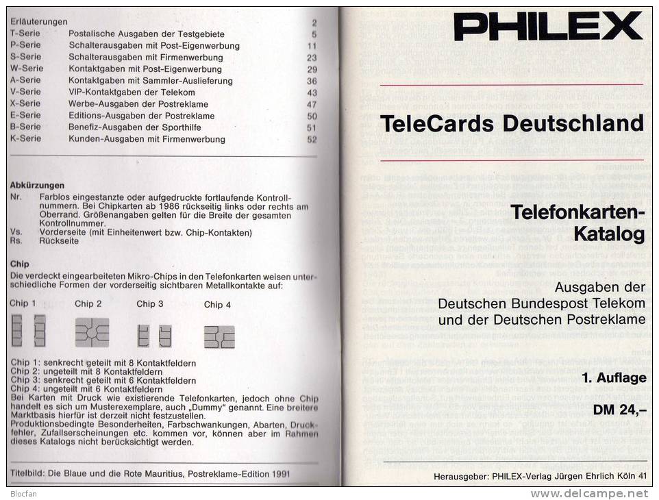 PHILEX 1.Telefonkarten Katalog 1991 Antiquarisch 12€ Der Klassiker Mit Heutige Wunsch-Preisen In DM Catalogue Of Germany - Deutschland