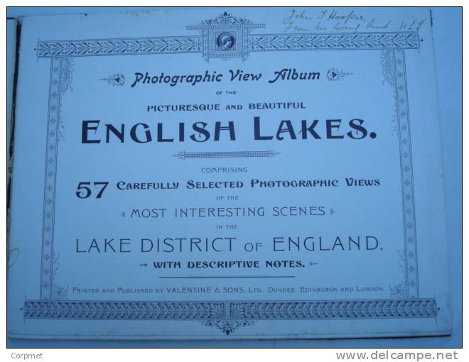 ENGLISH LAKES-1900´s Photographic View Album Of The Picturesque & Beautiful English Lakes - 57 Views By VALENTINE & SONS - Album & Collezioni