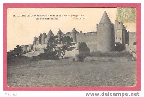 18. LA CITE DE CARCASSONNE Tour De La Vade Et Perspective Des Remparts Du Sud - Carcassonne