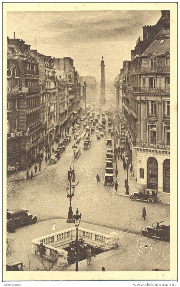 75 PARIS Rue De La Paix GROSSE ANIMATION 1930 - Pariser Métro, Bahnhöfe