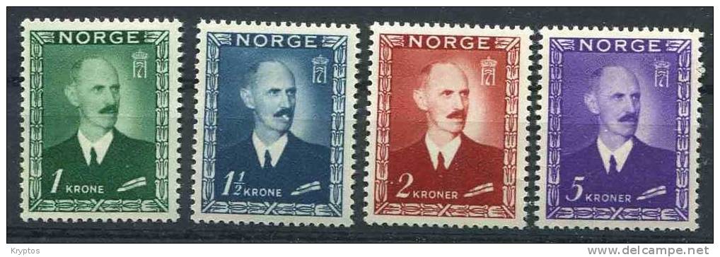 Norway 1946 - King Haakon Complete Set Of 4 Stamps (UNUSED) - Nuovi