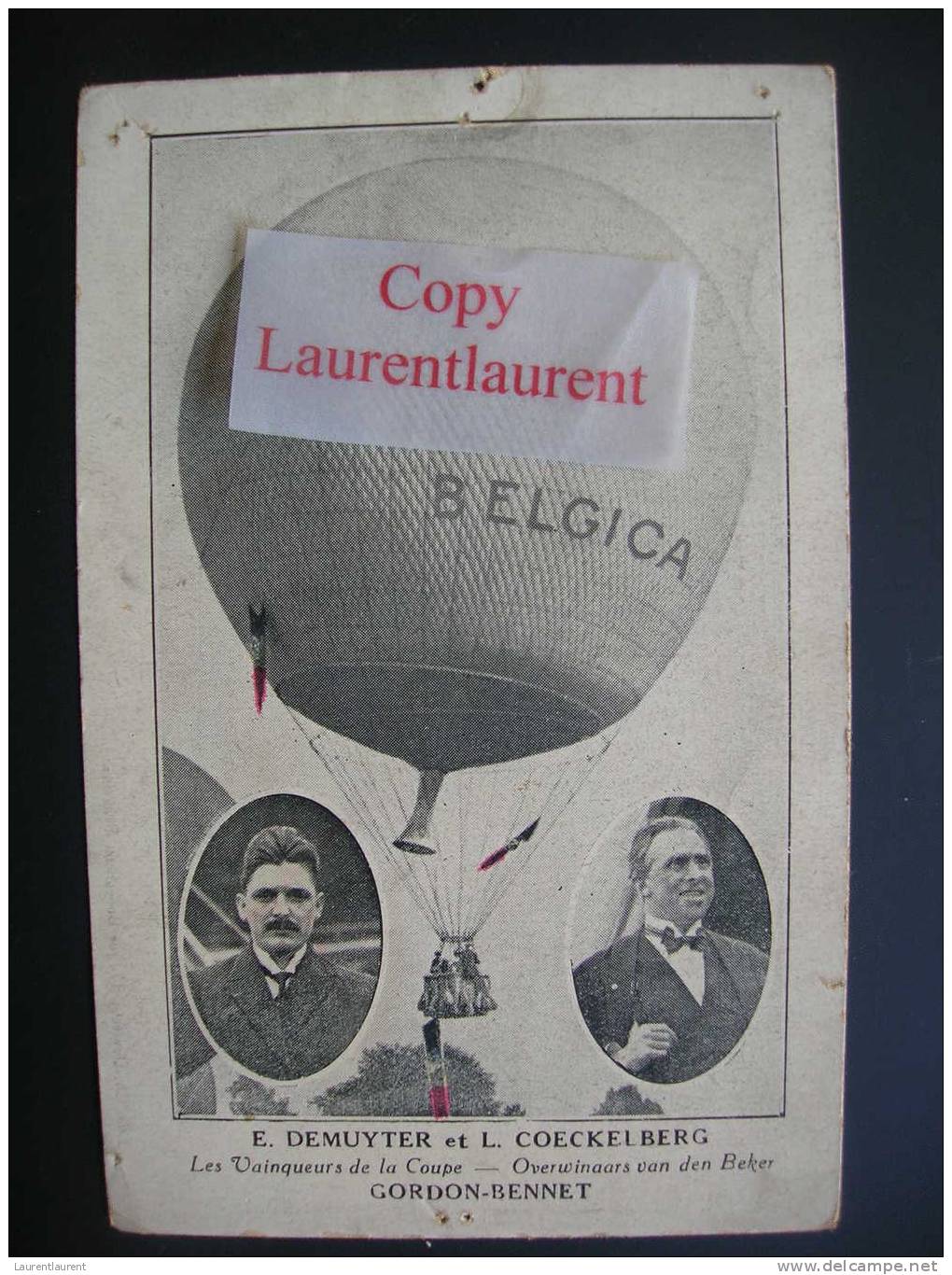 Ballon BELGICA : GORDON - BENNETT - Les Vainqueurs De La Coupe ( E. DEMUYTER - L. COEKELBERG ) - Balloons