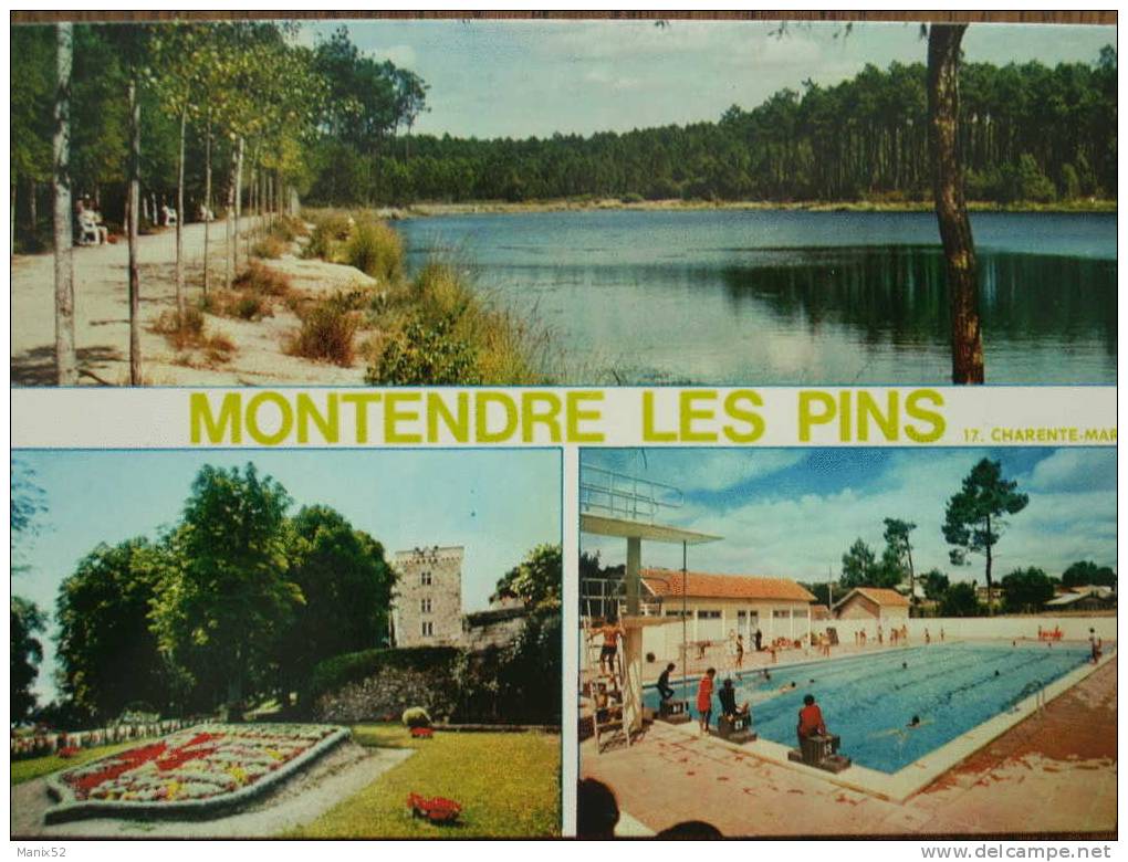 17 - MONTENDRE-les-PINS - Le Lac, La Piscine, Le Blason Fleuri...Multivues. - Montendre