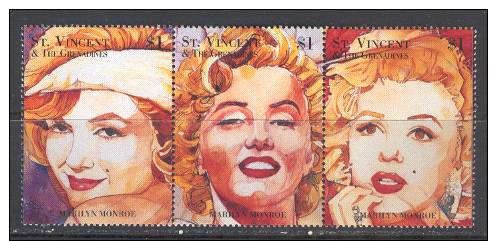 MARILYN MONROE ST. VINCENT ZUSAMMENDRUCK    **  (mnh) - Acteurs