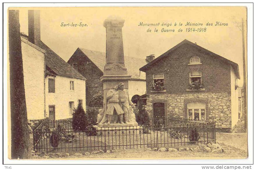 13841 - Sart-lez-Spa  - Monument érigé à La Mémoire Des Héros De La Guerre De 1914-1918 - Jalhay