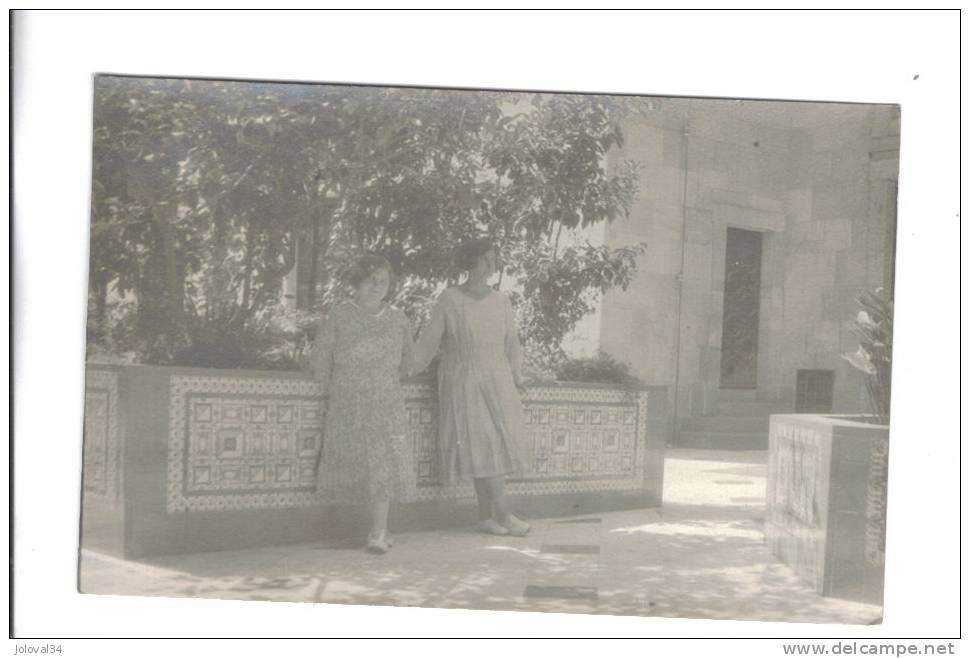 Carte Photo Femme - 2 Femmes - Verso Petite Photo Collée - Barcelone - Ohne Zuordnung