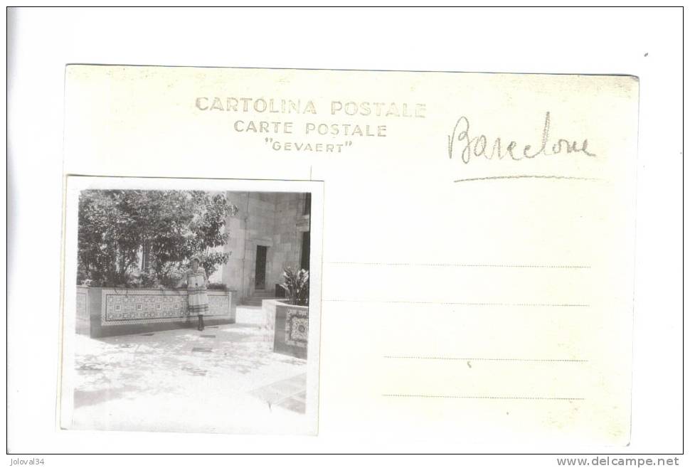 Carte Photo Femme - 2 Femmes - Verso Petite Photo Collée - Barcelone - Ohne Zuordnung