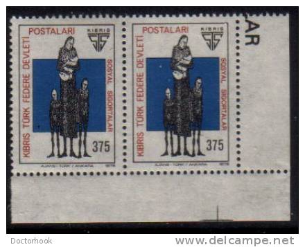 TURKEY--NORTHERN CYPRUS   Scott #  52-4**  VF MINT NH Pairs - Ungebraucht