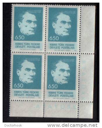 TURKEY--NORTHERN CYPRUS   Scott #  63-5**  VF MINT NH Blks. Of 4 LG-703 - Neufs