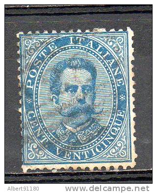 ITALIE 25c Bleu 1879-82 N°36 - Oblitérés