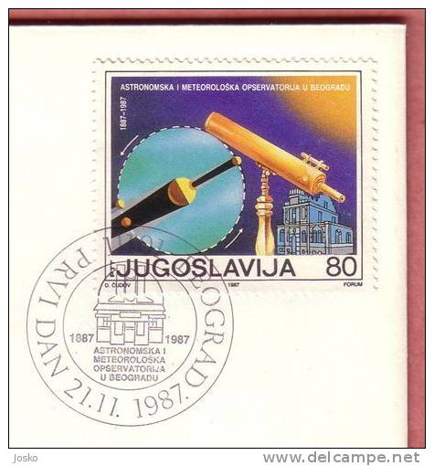 BELGRADE ASTRONOMICAL & METEOROLOGICAL OBSERVATORY ( Yugoslavia ) *astronomy Astronomie * Meteorology Météorologie Meteo - Astronomy
