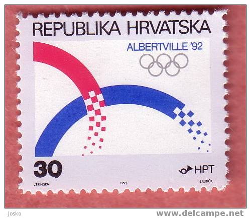 ALBERTVILLE Jeux Olympiques Hiver 1992. ( Croatie MNH** ) Winter Olympic Games Juegos Olímpicos Olympia Ski Skiing Escui - Winter 1992: Albertville