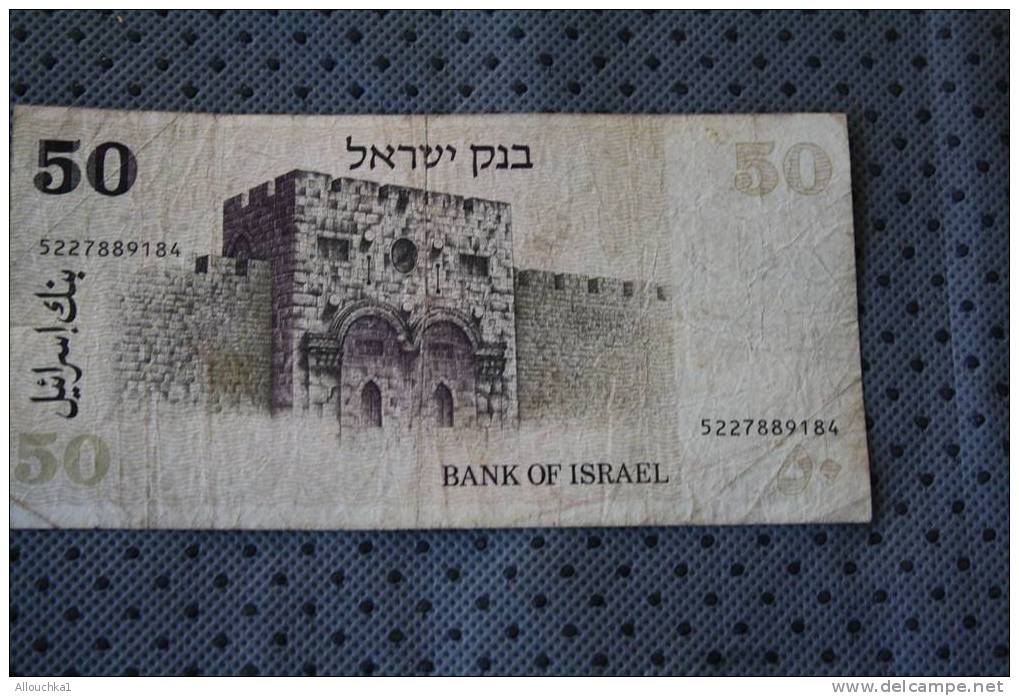 BILLET DE BANQUE DE LA BANK D' ISRAEL 50 SHEKEL DAVID BEN GOURION 1978 - Israel