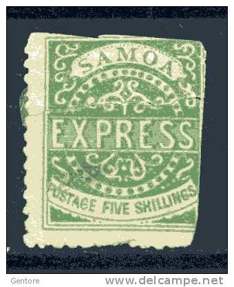 SAMOA  Reimpression Of 1877 Stamp,  Five Shilling And 3 Pence In Poor Conditions - Samoa