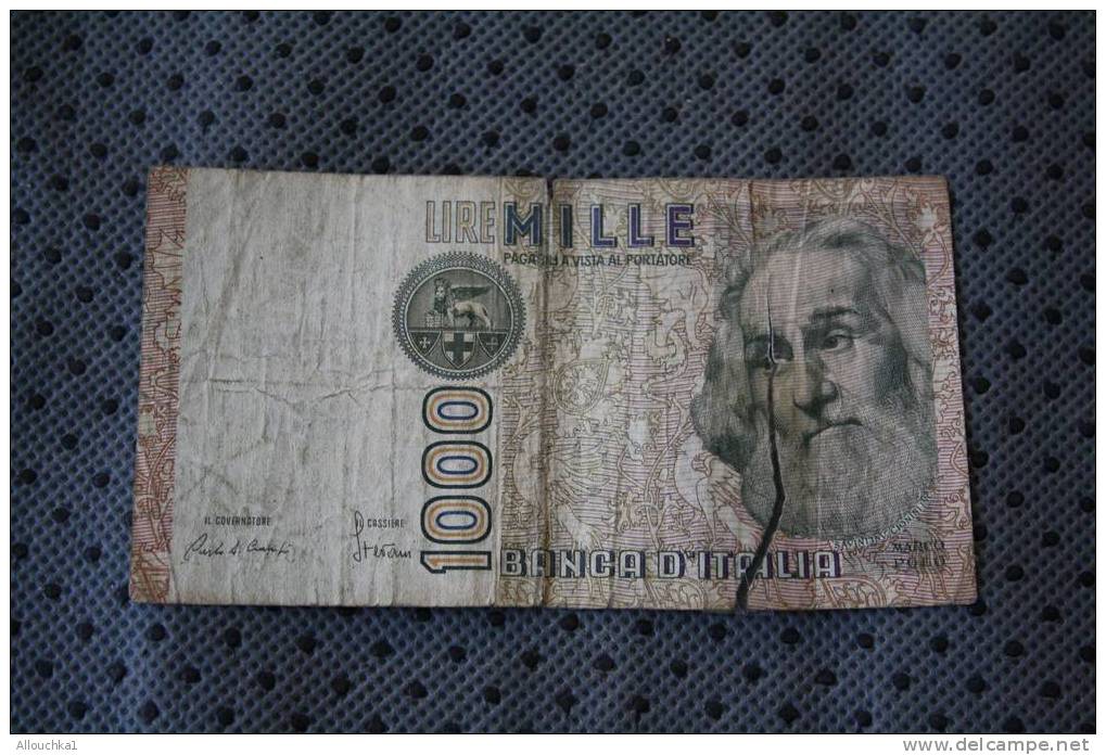 BILLET DE BANQUE DE LA BANK  BANCA ITALIA ITALIE   DE 1000 LIRE MARCO POLO - 100 Liras