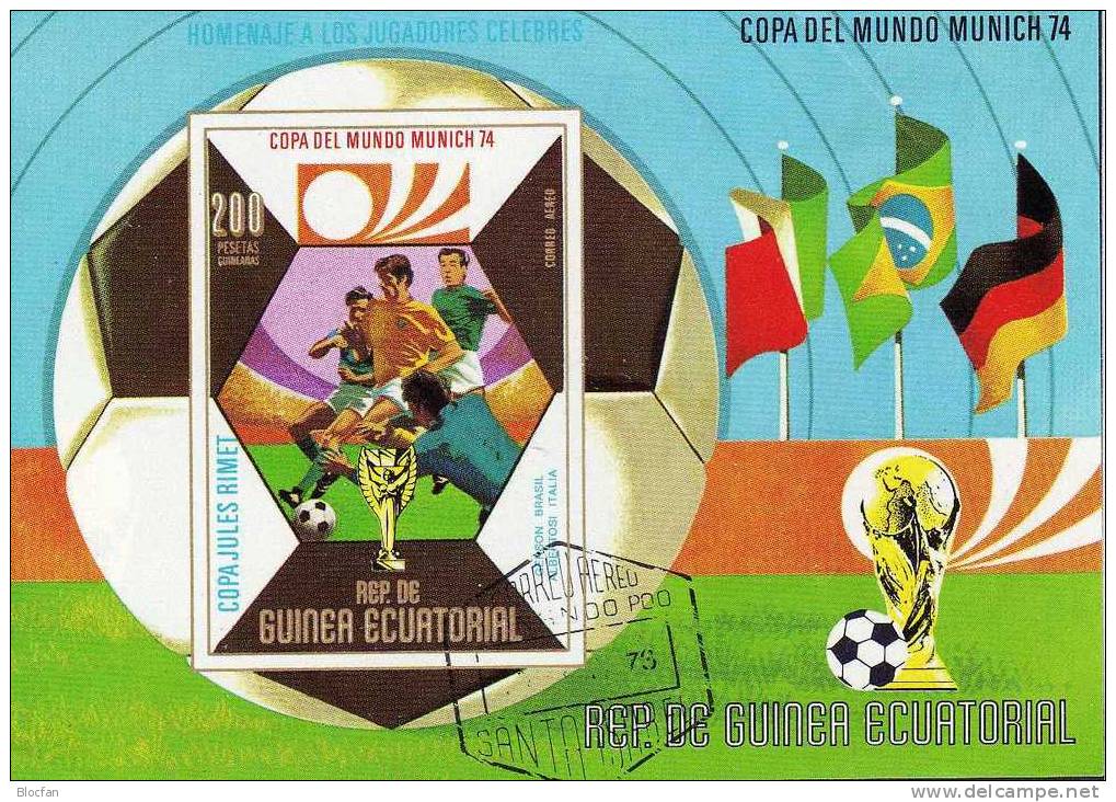 Fussballer Des Jahres 1973 Guinea Äquatorial Block 86 Plus 87 O 2€ Sportsman  Football Bloc Soccer Sheet From Africa - 1974 – West Germany