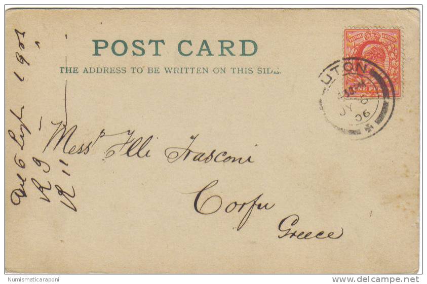 POST CARD LUTON VIAGGIATA 1906 CODICE C.376 - Autres & Non Classés