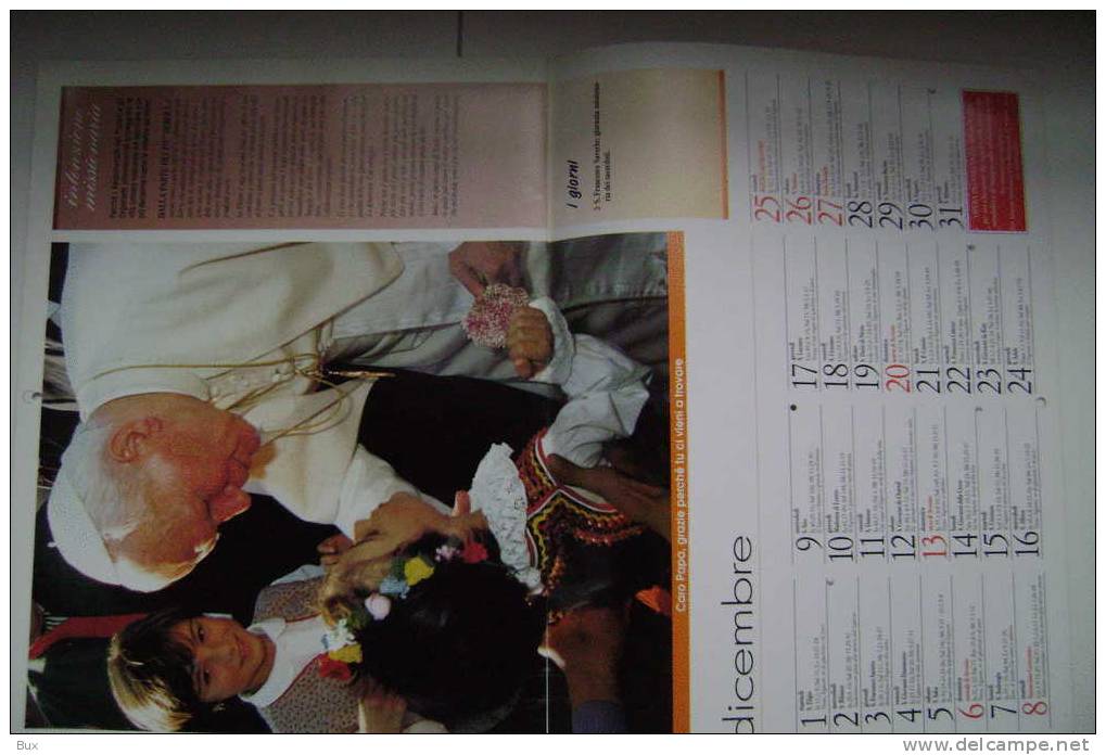 1998 WOITYLA PAPA IMMAGINI   CHARITAS  RELIGIONE  CALENDARIO GUARDIA DI FINANZA  OTTIME CONDIZIONI   Arch Scaff 0201010 - Grand Format : 1991-00