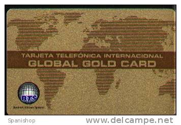 Spain Phonecard Prepaid BTS Planisferie , Earth Map Gold - Other & Unclassified