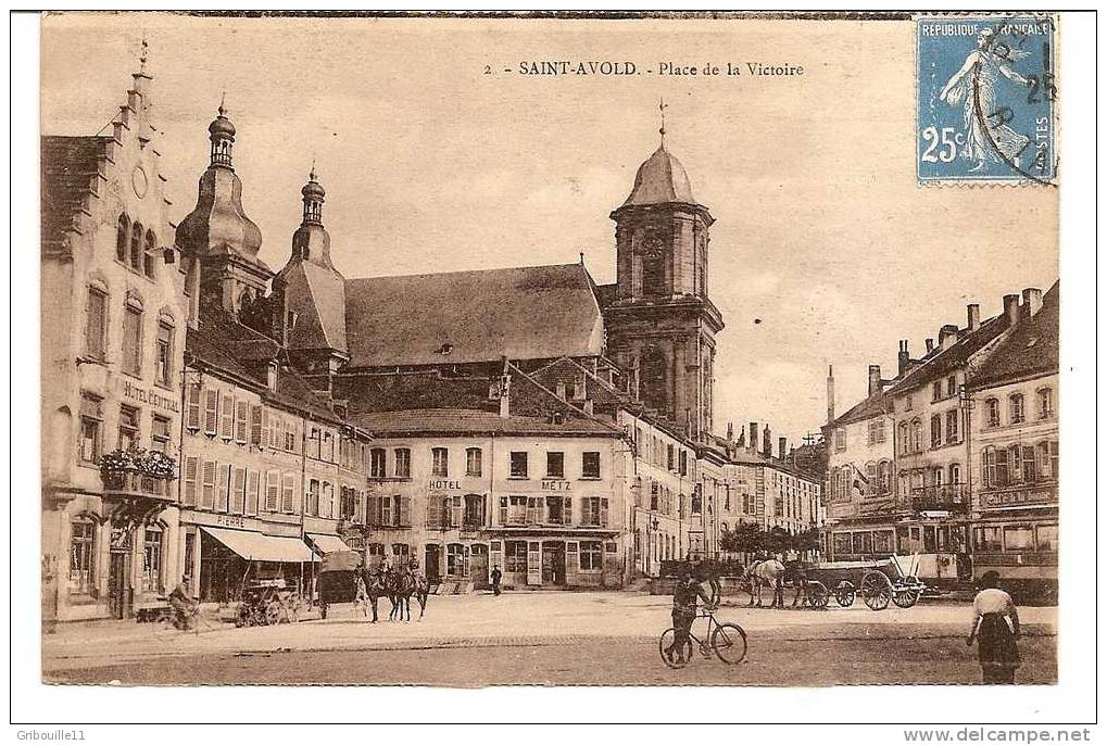 SAINT AVOLD   -   * PLACE DE LA VICTOIRE *   -   Editeur : Ch. BERGERET De Strasbourg    N° 2 - Saint-Avold
