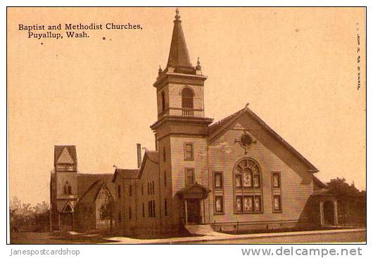 PUYALLUP - Baptist Church & Methodist Church - Pierce County - WASHINGTON STATE  USA - Other & Unclassified