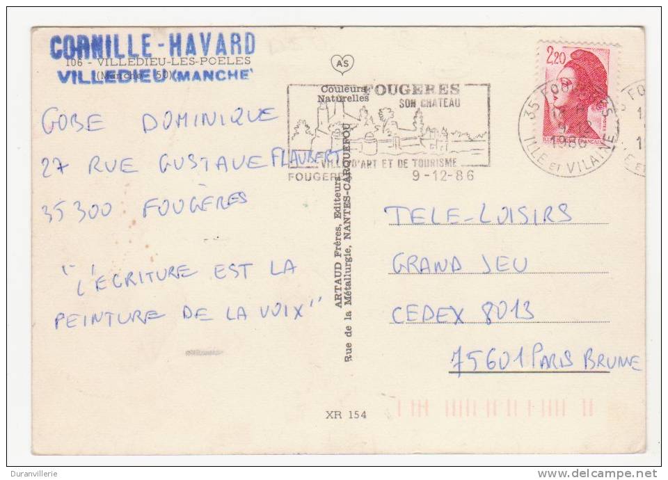 50 VILLEDIEU-les-POELES - Multi-Vues Cachet "CORNILLE HAVARD" - Villedieu