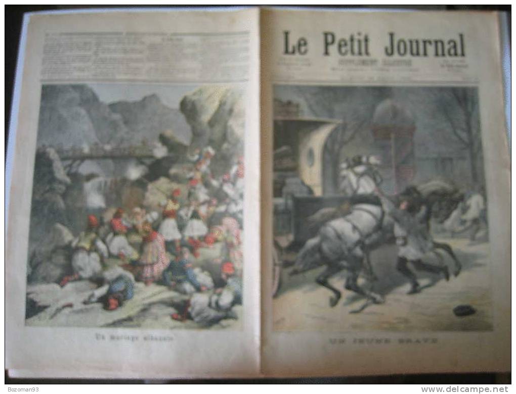 LE PETIT JOURNAL N° 0070 DU 26/03/1892 ALPHONSE LECROCQ STOPPE CHEVEAUX EMBALLES A DENFERT ROCHEREAU + MARIAGE ALBANAIS - Le Petit Journal