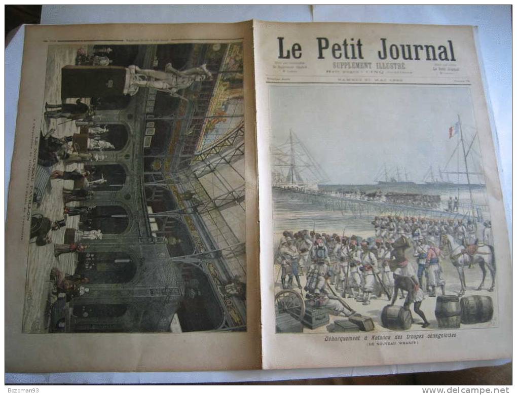 LE PETIT JOURNAL N° 0078 DU 21/05/1892 DEBARQUEMENT DES TROUPES SENEGALALISES A KOTONOU + PAVILLON DE SCULPTURE - Le Petit Journal
