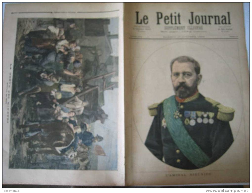 LE PETIT JOURNAL N° 0097 01/10/1892 AMIRAL RIEUNIER + LA GREVE DES MINEURS - Le Petit Journal