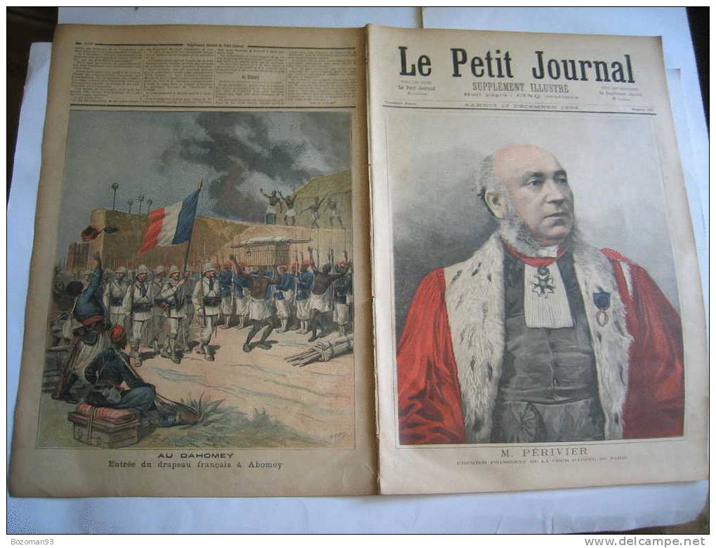 LE PETIT JOURNAL N° 0107 10/12/1892 Mr PERIVIER Pdt COUR D'APPEL+ DRAPEAU FRANCAIS A ABOMEY AU DAHOMEY - Le Petit Journal
