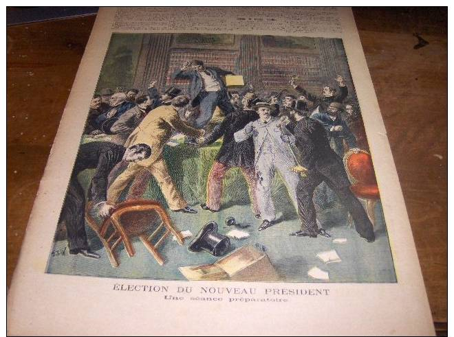 LE PETIT JOURNAL  ILLUSTRE 1894-PERRIER Président République/élection Urne Vote Bagarre Tumulte - 1850 - 1899