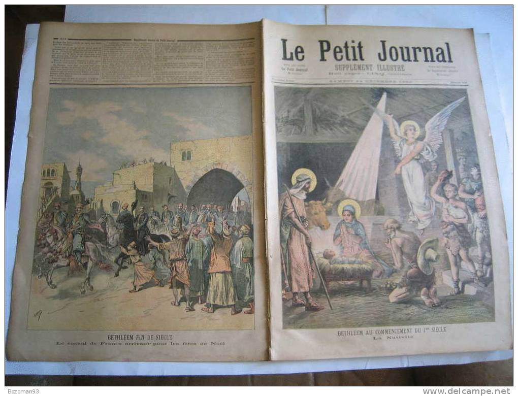 LE PETIT JOURNAL N° 0109 24/12/1892 LA NATIVITE A BETHLEEM - Le Petit Journal