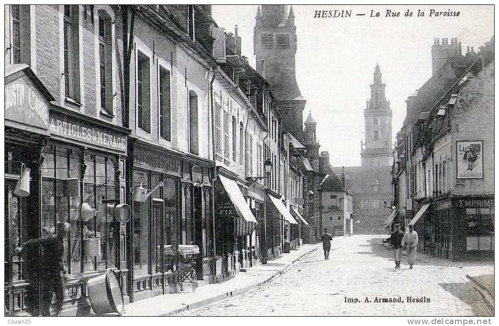 62 HESDIN - La Rue De La Paroisse - Hesdin