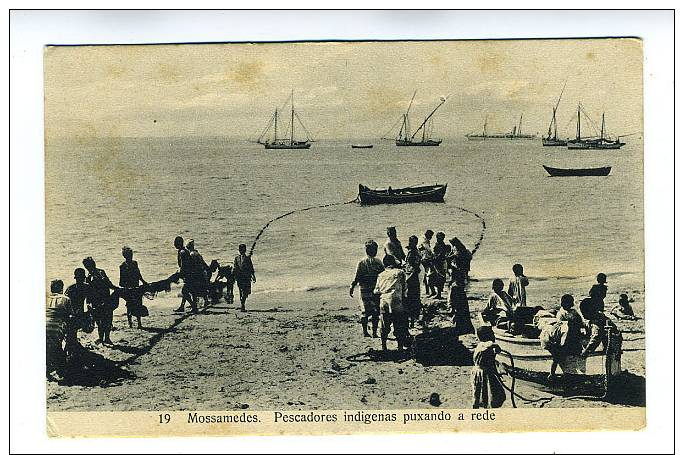 ANGOLA Mossamedes Pescadores Indigenas - Portugal Postal 1910s Carte Postale Ancienne Cpa Old Postcard Ansichtskarten - Angola