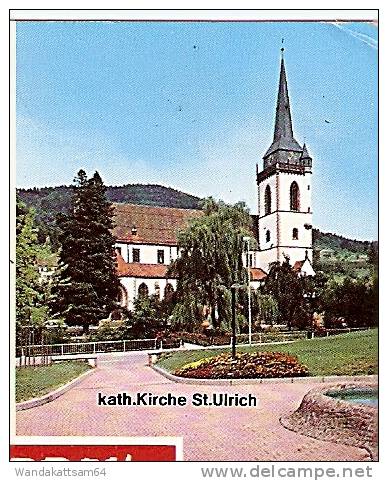 AK Schwarzwaldluftkurort NORDRACH Mehrbildkarte 4 Bilder Gesamtansicht Kath. Kirche St. Ulrich St. Marien -6.11.90-17 - Haslach