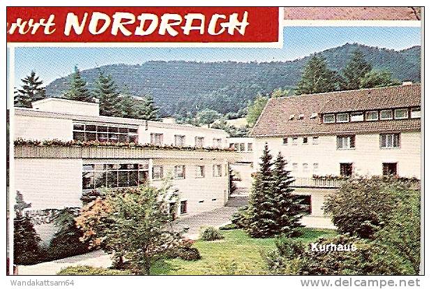 AK Schwarzwaldluftkurort NORDRACH Mehrbildkarte 4 Bilder Gesamtansicht kath. Kirche St. Ulrich St. Marien -6.11.90-17