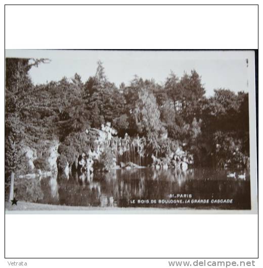 Carte Postale Le Bois De Boulogne, La Grande Cascade - Parks, Gärten