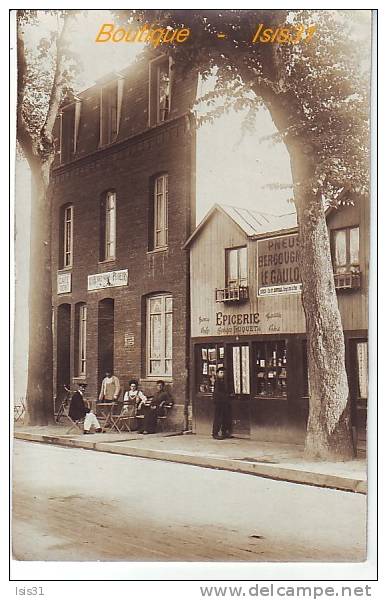 A Identifier - RF15499 - Carte Photo - Epicerie Mercerie Georges Luquet - Café Débit Au Rendez-vous Des Pêcheurs - état - Da Identificare