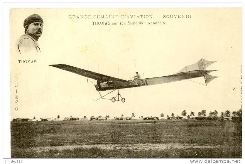 Grande Semaine D´Aviation Souvenir THOMAS Sur Antoinette - Meetings