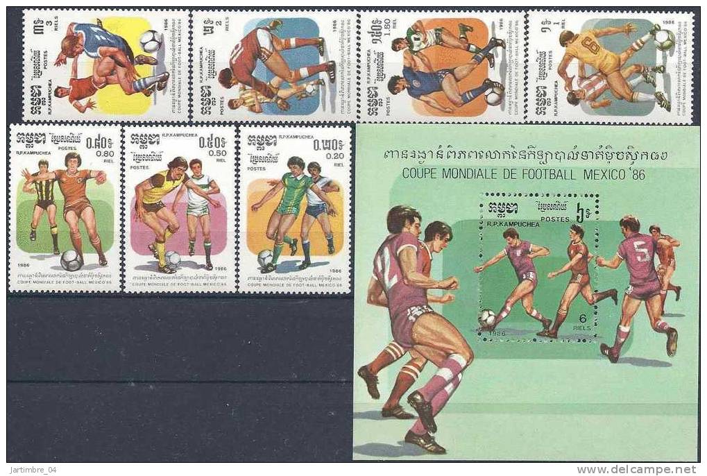 1986 KAMPUCHEA 604-10+ BF 54** Mexico 1986 - Kampuchea