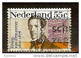 NETHERLANDS 1976 Death Centenary Of Guillaume Groen Van Prinsterer (statesman) - 55c Guillaume Groen Van Prinsterer FU - Used Stamps