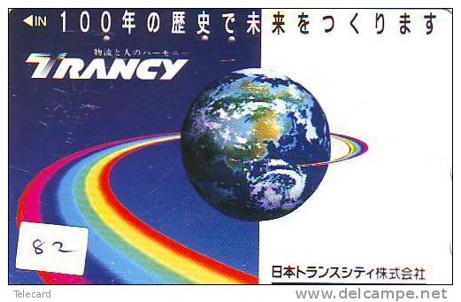 Télécarte Japon ESPACE (82) GLOBE * TERRESTRE * MAPPEMONDE * Telefonkarte Phonecard * Erdkugel Globus - Spazio