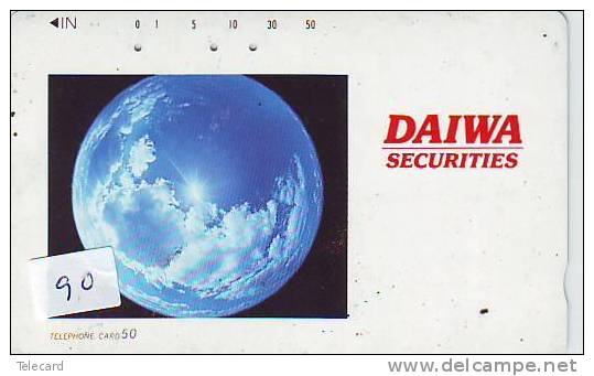 Télécarte Japon ESPACE (90) GLOBE * TERRESTRE * MAPPEMONDE * Telefonkarte Phonecard * Erdkugel Globus - Raumfahrt