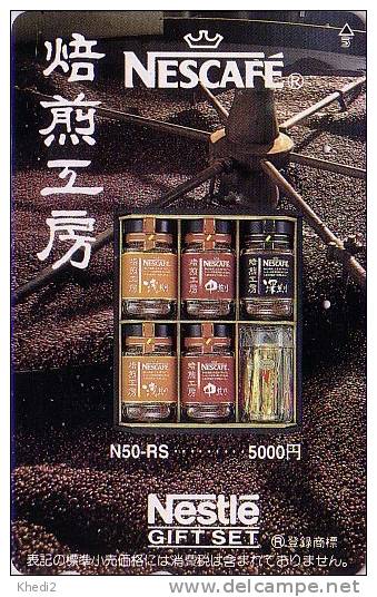 Télécarte Japon / 110-011 - Café NESTLE / Gift Set - Japan COFFEE Phonecard - KAFFEE Telefonkarte - 56 - Alimentation