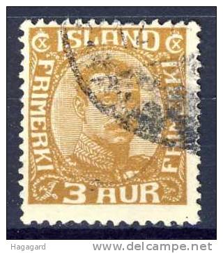 #Iceland 1920. King Christian X. Michel 84. Cancelled(o) - Used Stamps