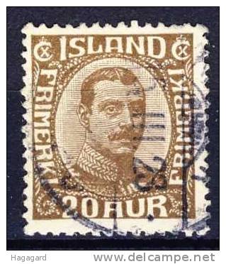 ##Iceland 1921. King Christian X. Michel 101. Cancelled(o) - Oblitérés