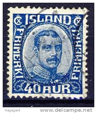 #Iceland 1921. King Christian X. Michel 103. Cancelled(o) - Oblitérés