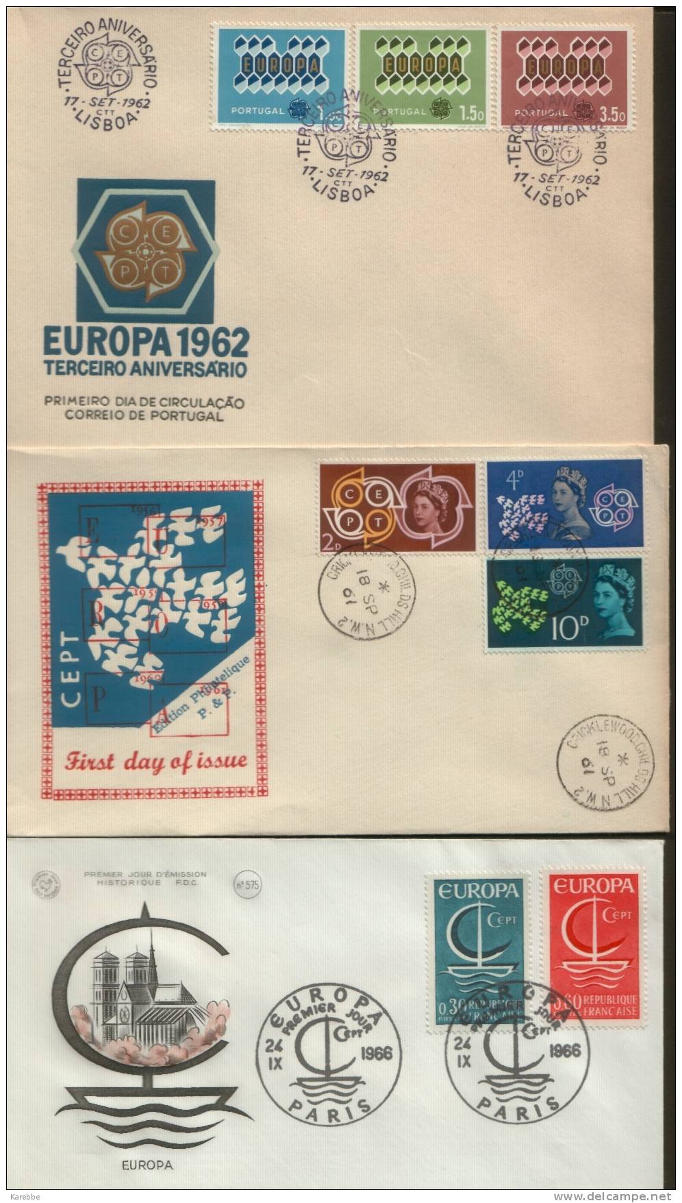 CEPT Europa 18 Versch. FDC Ab 1959 Liechtenstein Schweiz Niederlande Island Andorra Frankreich Portugal Färöer Luxemburg - 1959